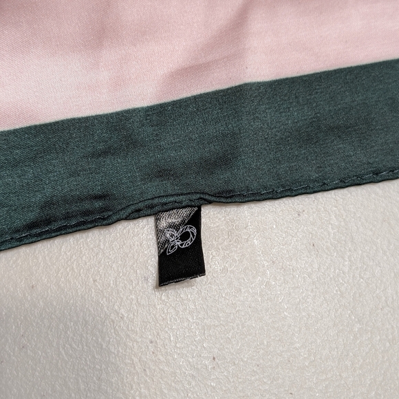 Pink and green whimsical silly cats in costumes silky polyester scarf - Picture 9 of 10